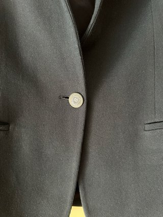 Blazer azul Massimo Dutti tecido confortável