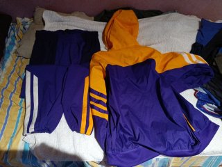 Conjunto Chándal Lakers Adidas Morado y Amarillo