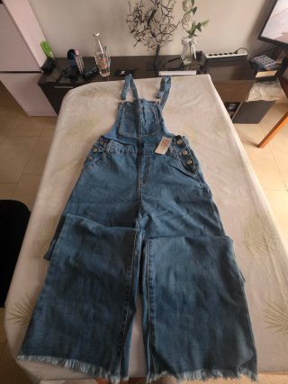 Pantalón vaquero peto largo Talla L