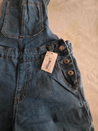 Pantalón vaquero peto largo Talla L