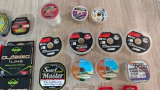 Lote Bobinas Hilos Trenzados y Fluorocarbonos