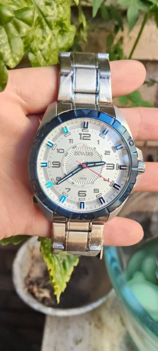 Reloj Duward Hombre Plateado y Blanco