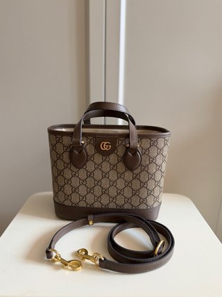 Bolso Tote Gucci Ophidia Mini Beige/Marrón