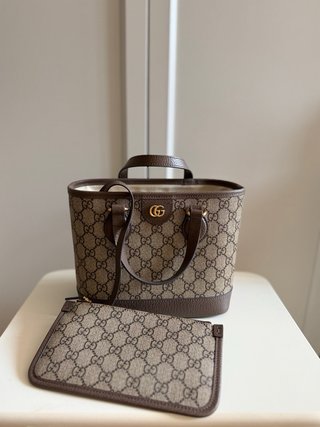 Bolso Tote Gucci Ophidia Mini Beige/Marrón