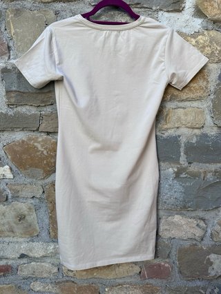 Vestido algodón crema Pull and Bear Talla M