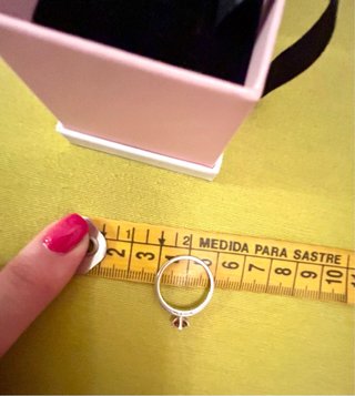 Anillo Pandora Corazón Rosa y Plata