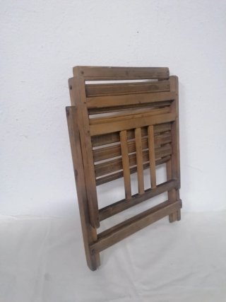 Silla infantil plegable vintage madera