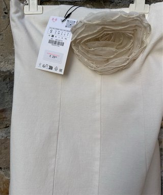 Vestido Zara crema Talla S