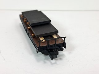 Escala N - Vagón plataforma de 6 ejes DR Minitrix