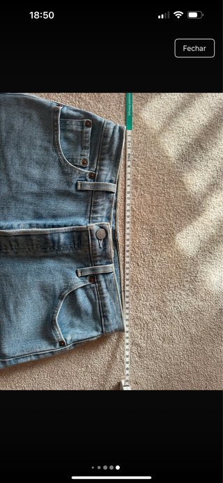 Calções Levi's Azuis Desfiados