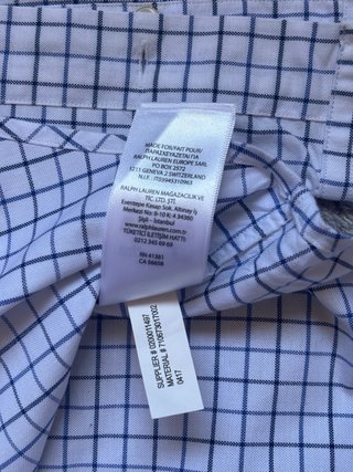 Camisa Ralph Lauren cuadros azul XL