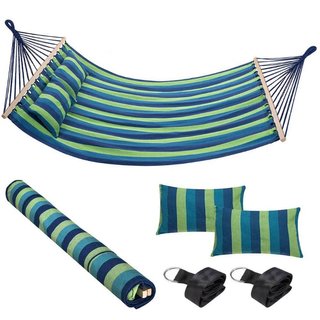 Amaca Giardino 2 Posti Legno Cotone Relax Esterno Campeggio