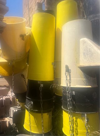 Lote de bajantes de escombro para obra – 25 tubos