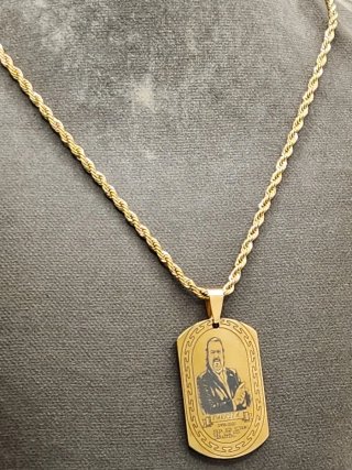 Medalla Parrita Acero Quirúrgico Chapado Oro