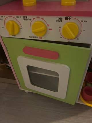 Cocinita Imaginarium Madera Rosa y Verde