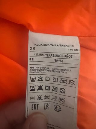 Abrigo niño camuflaje naranja
