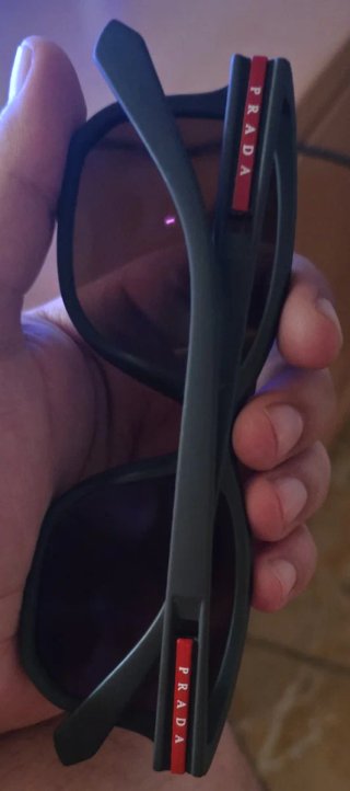 Gafas de sol Prada hombre negras y rojas