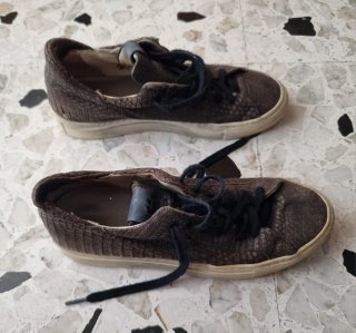 Scarpe Ixos Pelle Serpente Marrone