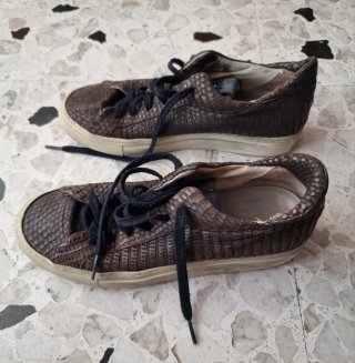 Scarpe Ixos Pelle Serpente Marrone