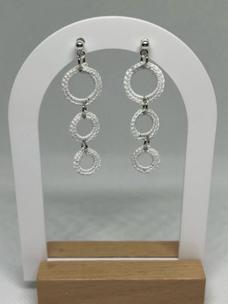 Pendientes minicrochet artesanales
