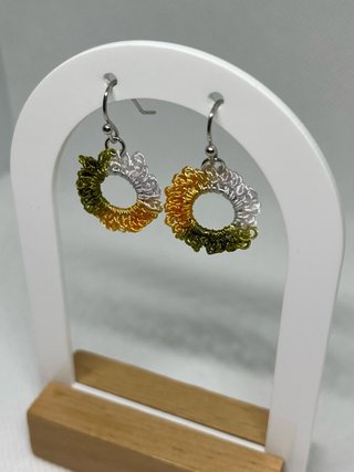 Pendientes minicrochet artesanales
