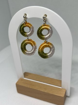 Pendientes minicrochet artesanales