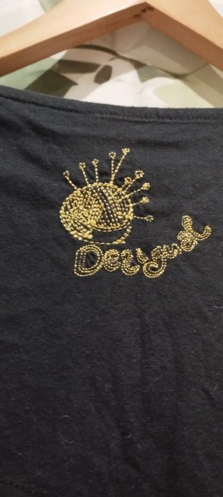 Vestido Desigual Negro y Rosa Manga Corta