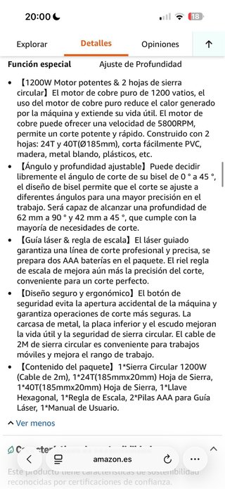 Sierra Circular Enventor 1200W