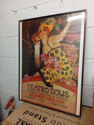 Cuadro Vintage Teatro Solis Carnaval 1923.