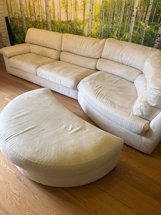 Divano componibile con pouf isola