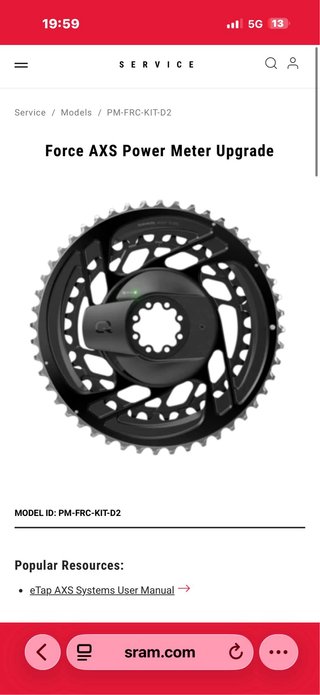 Potenciómetro SRAM Quarq Force D2 12V