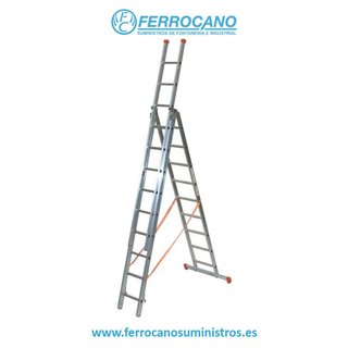ESCALERA ALUMINIO GENIA TRANSFORMABLE 3X9 G300-3