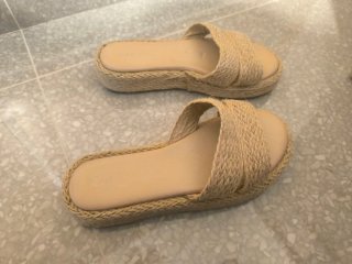 Chanclas esparto beige talla 36