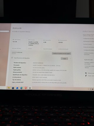 Vendo portatile gaming ASUS ROG GL553VD