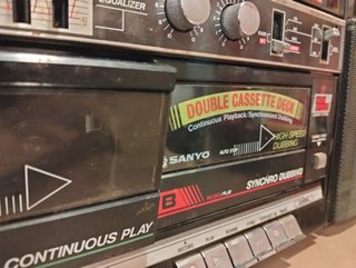 Radio Cassette Sanyo Doble Deck