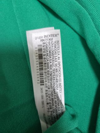Jersey fino Zara verde esmeralda. T.M
