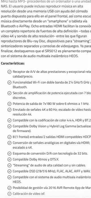 Receptor Marantz SR5012 Negro