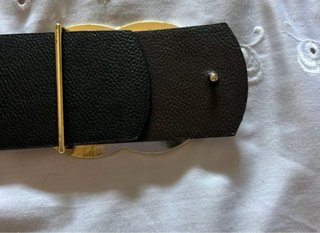 Cinturón Gucci Negro Hebilla Dorada GG