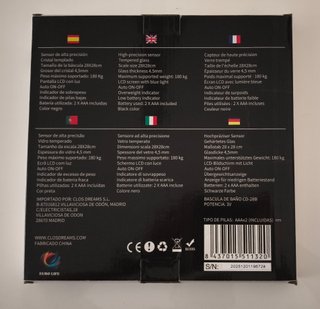 Báscula Baño Digital Euro Life CD-28B 180kg