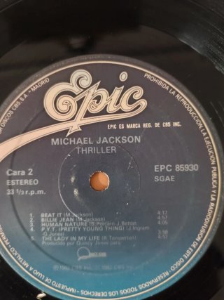 2 Vinilo Michael Jackson  Bily jean triller.bad