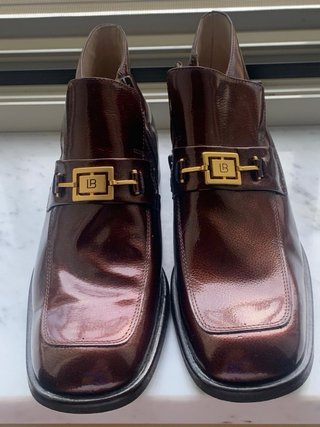 Scarpe elegante in vera pelle marrone