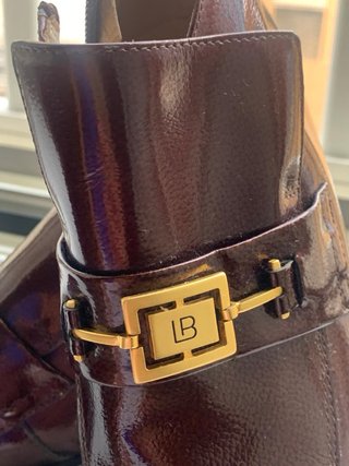 Scarpe elegante in vera pelle marrone