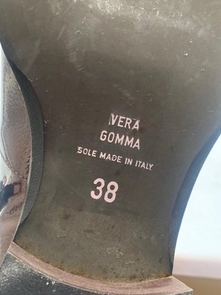 Scarpe elegante in vera pelle marrone