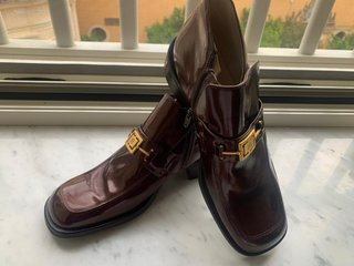 Scarpe elegante in vera pelle marrone