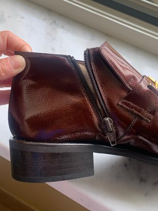 Scarpe elegante in vera pelle marrone