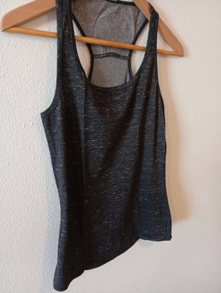 Camiseta deportiva tirantes mujer gris Talla S