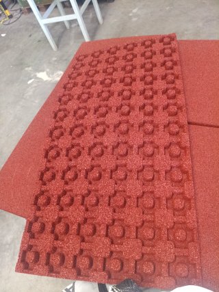 Losas de goma para gimnasio