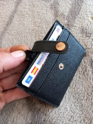 Cartera Tarjetero Negro 10cm