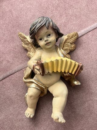 Pareja de Ángeles Decorativos Dorados