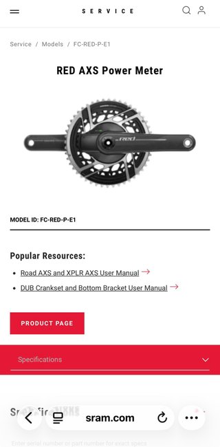 Potenciómetro SRAM RED E1 AXS 12V